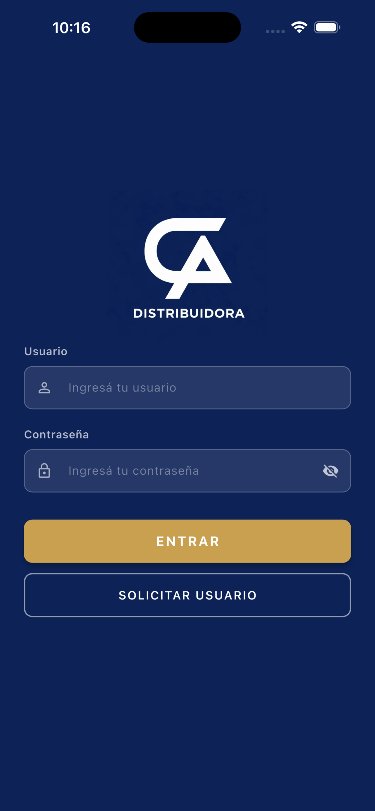 Captura de la app Costa Azul: catálogo de productos